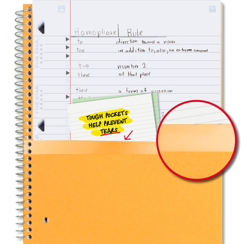 Five Star Spiral Notebook + Study App, 3 Subject, Wide Ruled Paper, 8" x 10-1/2", 150 Sheets, Fights Ink Bleed, Water Resistant Cover, Amethyst Purple (38737)