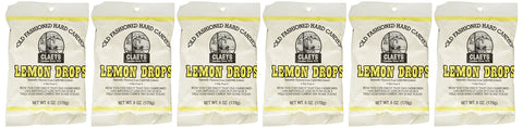 Claey's Candies Lemon Drop Hard Candy, 6 Package Deal
