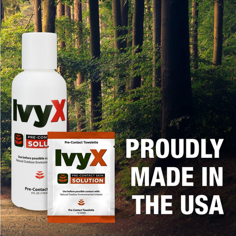 CoreTex Ivy X Pre-Contact Poison Ivy Protection Gel - 4oz Tottle of USA-Made Barrier Gel to Help Prevent Itchy Rashes - Also Works on Poison Oak & Sumac Oils - Quick Dry & Chalk-Free Formula