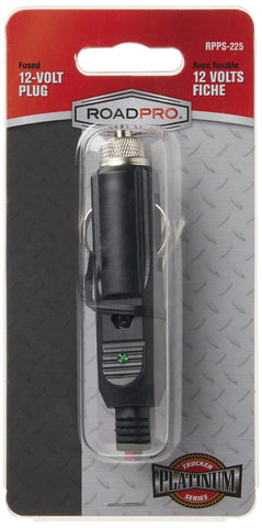 Roadpro 12V Fused Replacement Cigarette Lighter Plug with Leads (RPPS-225),Black
