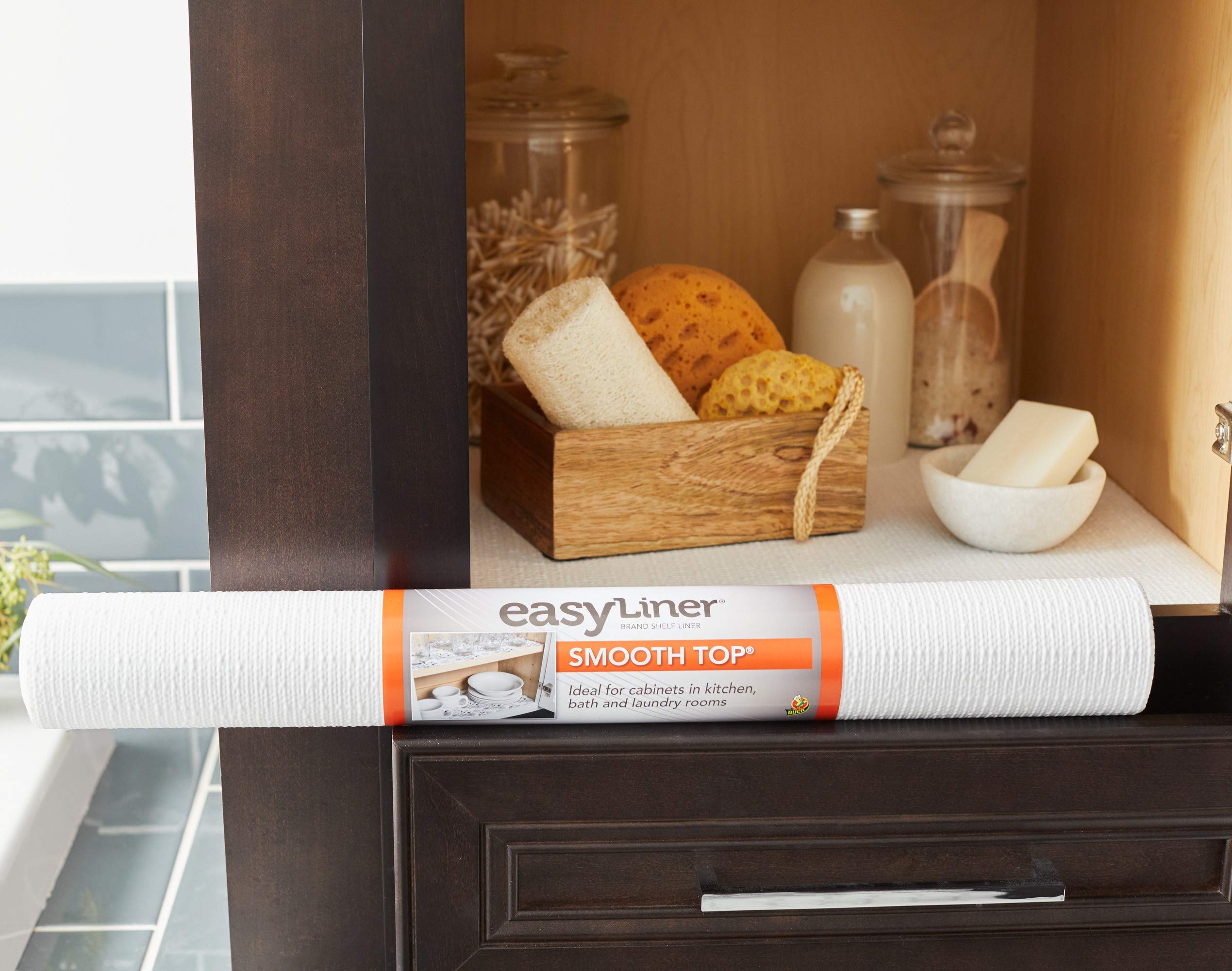 Duck Smooth Top EasyLiner, 20-inch x 6 Feet, White