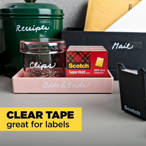 Scotch Super-Hold Tape, 10 Rolls, Transparent Finish, 50% More Adhesive, Trusted Favorite, 3/4 x 800 Inches, Boxed (700S10)