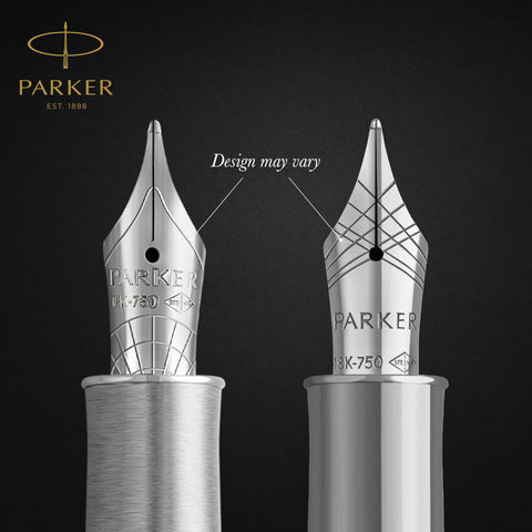 PARKER Sonnet Fountain Pen | Premium Metal and Black Gloss Finish with Gold Trim | Fine 18k Gold Nib with Black Ink Cartridge | Gift Box