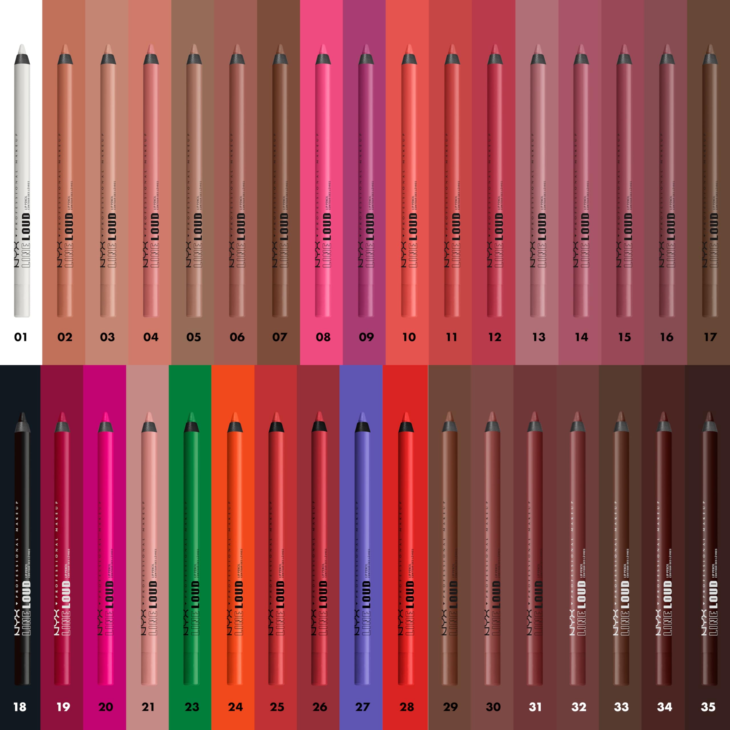 NYX PROFESSIONAL MAKEUP Line Loud Lip Liner, Longwear and Pigmented Lip Pencil with Jojoba Oil & Vitamin E - Make A Statement