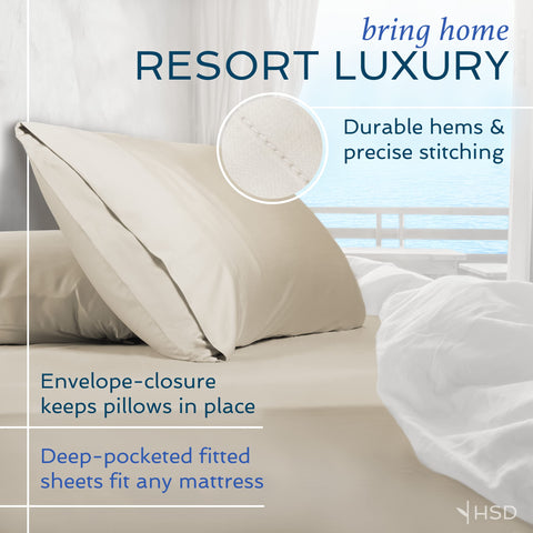 Hotel Sheets Direct 4 Piece Bed Sheet Set King Size, 100% Viscose Derived from Bamboo Sheets Set with 2 Pillowcases, Cooling & Breathable Luxury Bedding, Moisture-Wicking & Silky Soft, Light Pink
