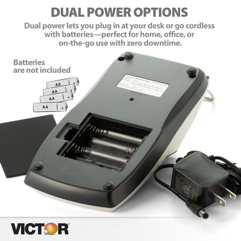 Victor 1205-4 12 Digit Portable Palm/Desktop Commercial Printing Calculator, 1.8" x 4" x 8"