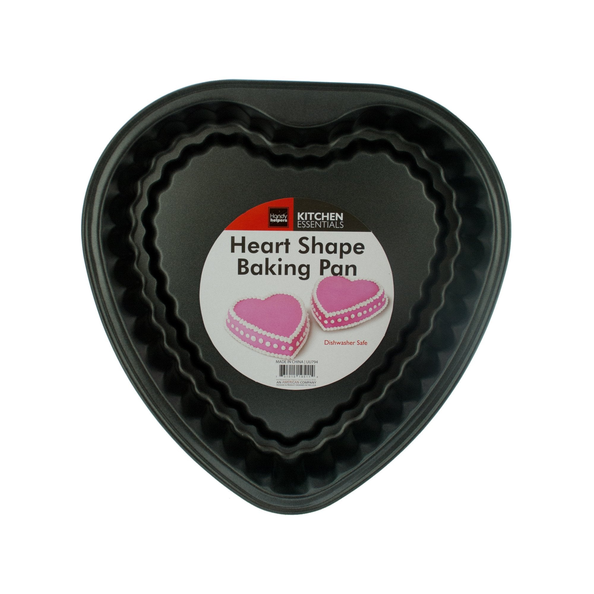 handy helpers Heart Shape Pan Baking Tools, 11" x 10.5" x 1.75"
