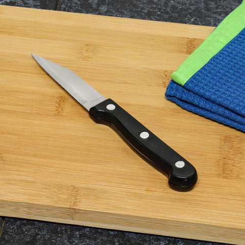 Chef Craft Select Paring Knives, 9.5 inch 2 piece knife set, Stainless Steel/Black