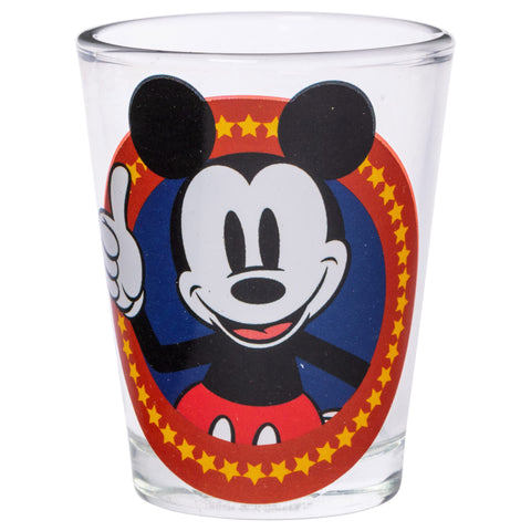 Silver Buffalo Disney Classic Mickey Mouse 4 Pack Mini Glasses, 1.5 Ounces