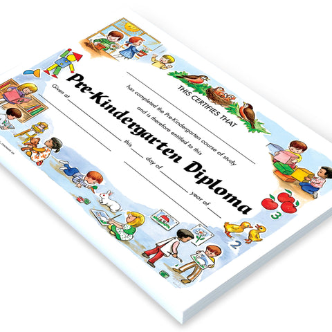 Hayes Preschool Kindergarten Diplomas, Recognition, Pre-Kindergarten, Award Students, Day Care, End of The Year, 8.5" x 11", 30 Diplomas Per Pack, 30 Pack