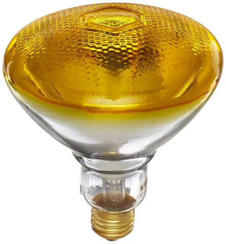 Satco S4426 100 Watt BR38 Incandescent 120 Volt Medium Base Light Bulb, Yellow