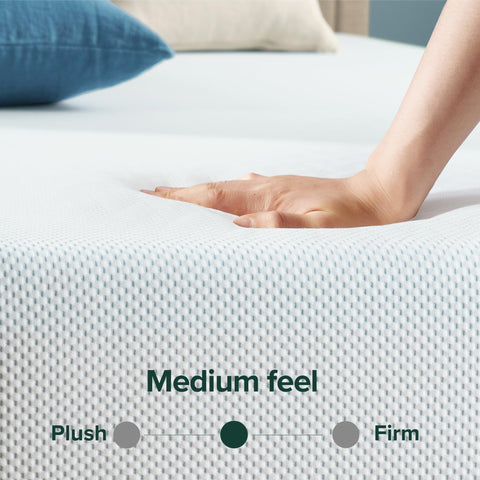 Zinus 6 Inch Green Tea Cooling Memory Foam Mattress [New Version], Short Queen, Fiberglass Free, Medium Firmness, Cooling Gel Foam, Certified Safe Foams & Fabric, Mattress in A Box