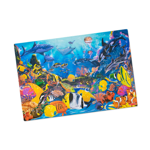 Melissa & Doug Underwater Ocean Floor Puzzle, 48 pc Jumbo Jigsaw Puzzle, Educational Screen Free Activity for Toddler, Preschoolers and Kids Ages 3+ (2 x 3 Feet) - FSC Certified