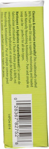 Kiss My Face Pure Olive Oil Bar Soap - Deep Moisturizing Soap Bar - Antioxidant Rich - Cruelty Free Vegan Soap - Palm Oil Free - 8 oz Bar
