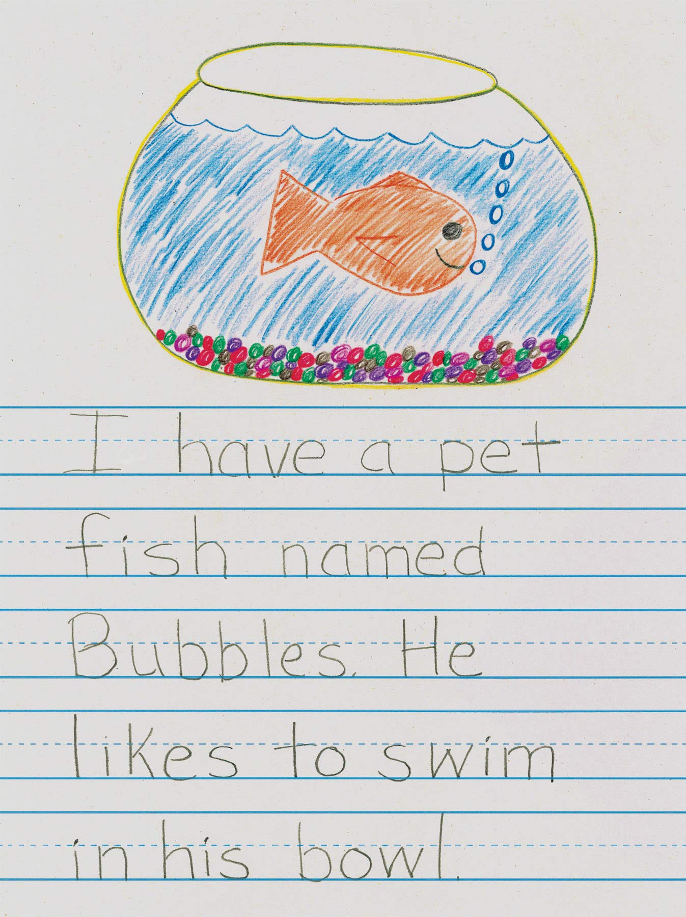 Pacon 2656 Newsprint Handwriting Paper, Picture Story, 7/8" x 7/16" x 7/16" Ruled 9" x 12", Ruled Short, 500 Sheets