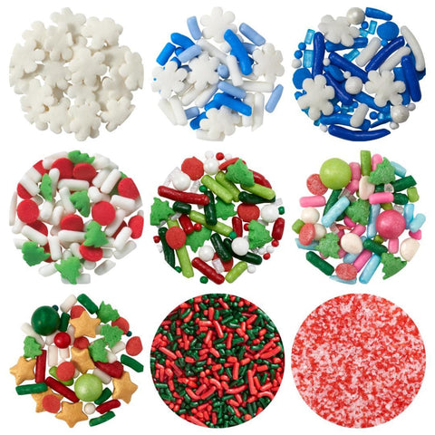 DecoPac White Snowflake Quins, 16.5oz, Fancy Sprinkles Shaped Like Snowflakes, Candy Sprinkles in Handheld Container, Edible Sprinkles For Celebration Cakes, Cupcakes, Cookies 1.03 Pound (Pack of 1)
