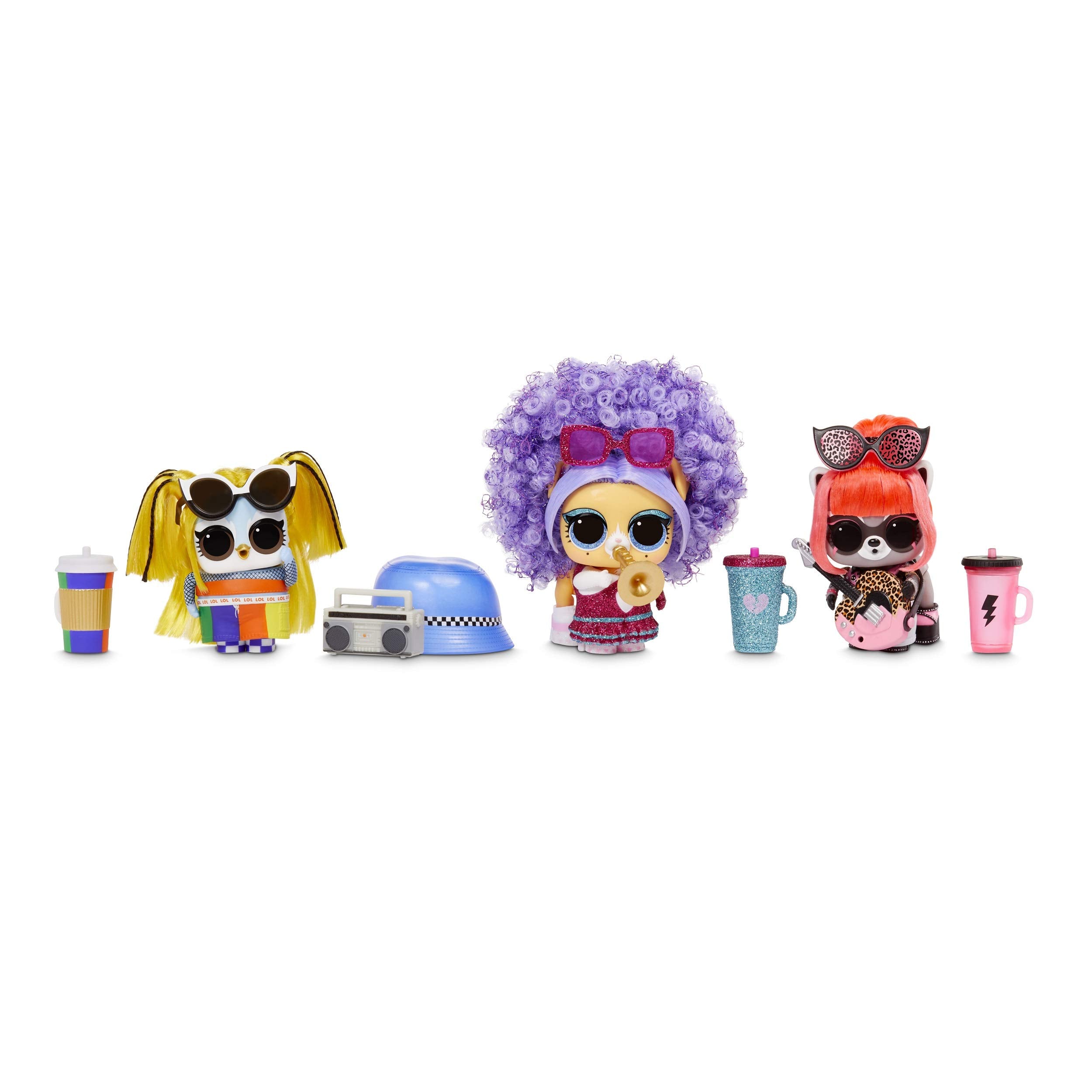 L.O.L. Surprise! LOL Surprise Remix Pets 9 Surprises, Real Hair Includes Music Cassette Tape with Surprise Song Lyrics, Accessories, Dolls