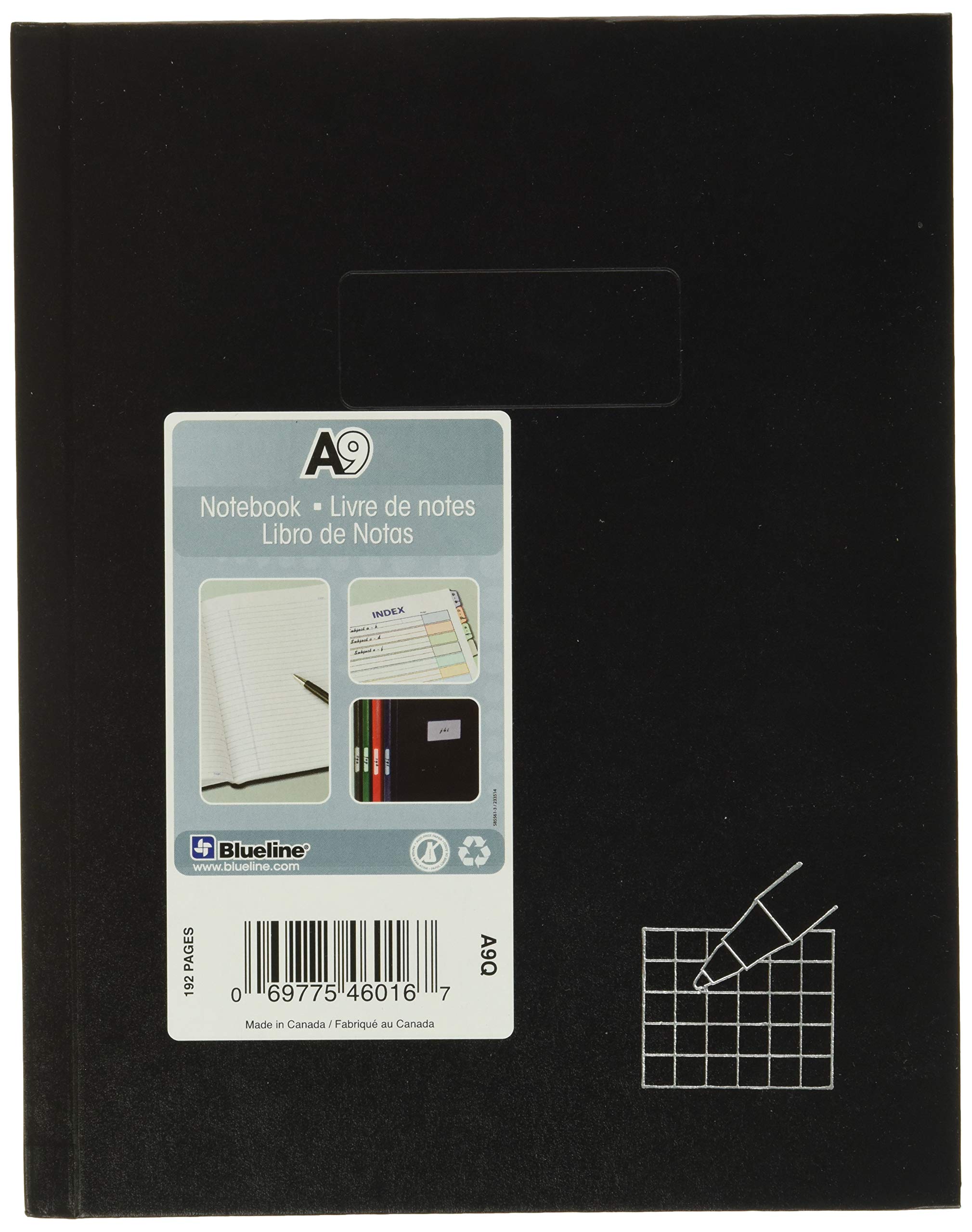 Blueline Business Notebook, 4 x 4 Quad Ruled, 9.25" x 7.25", 192 Pages (A9Q)