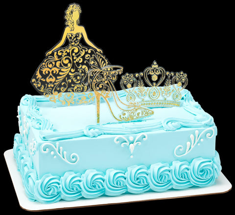 DecoPac QUINCEANERA Cake Decorating Kit, XL-GOLD Cake and Cupcake Toppers for Girls Sweet 15 Birthdays and Parties, Quince Años