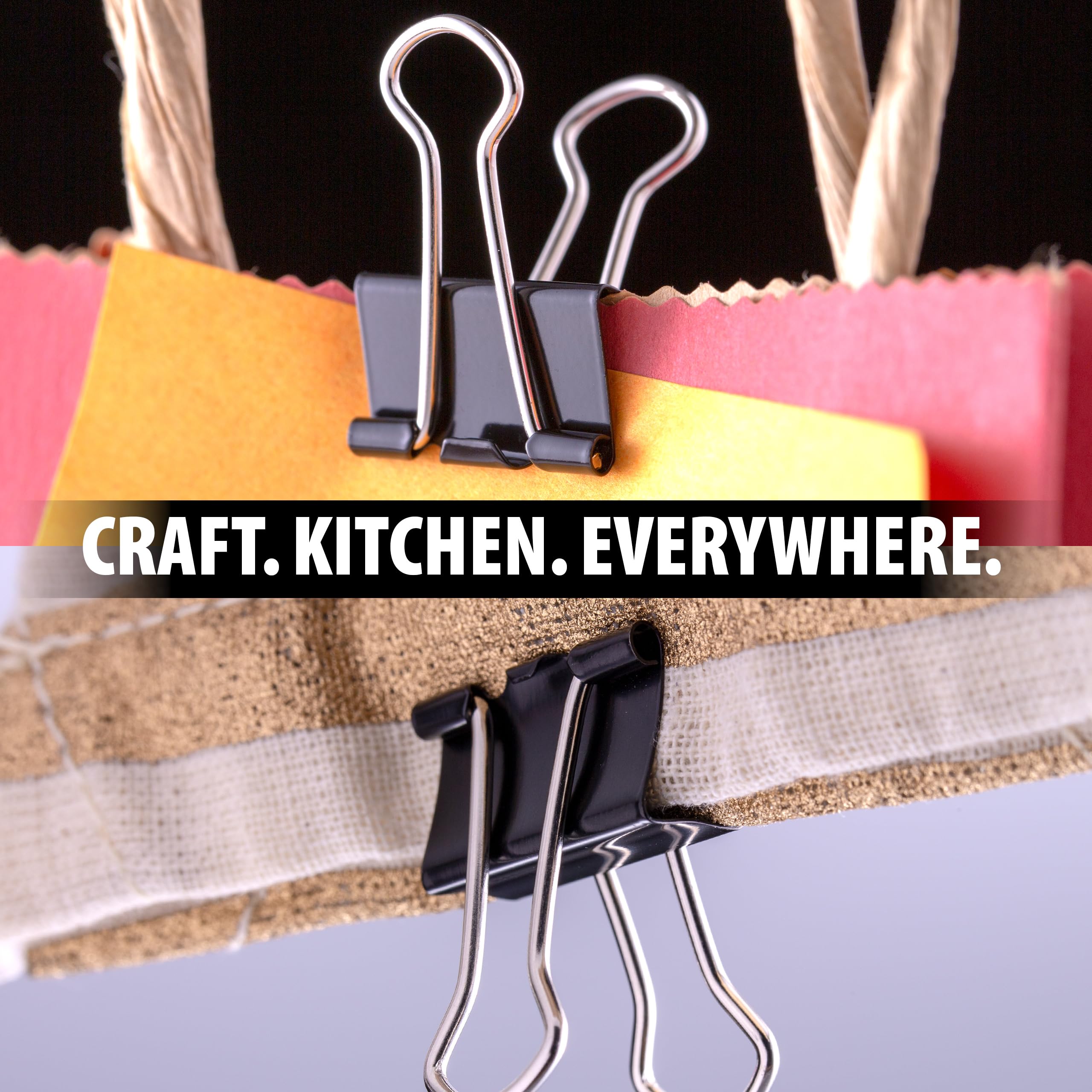 Officemate Mini Binder Clips, 144 Count (12 Boxes of 12 Clips), Heavy-Duty Metal Handles, Black Paper Fasteners for Office, School & Home Organization (99010)