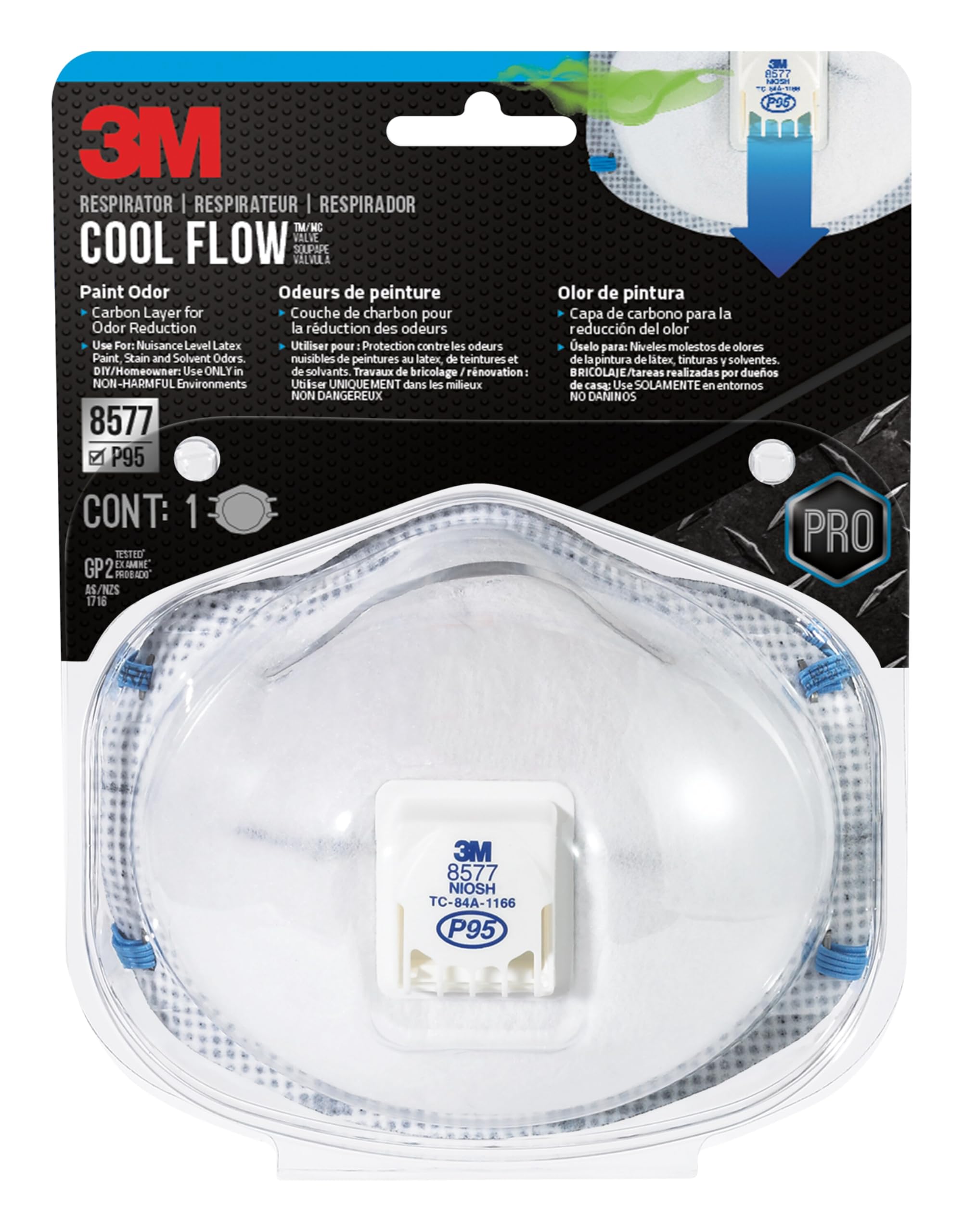 3M Paint Odor Valved Respirator (8577PA1-B-PS)