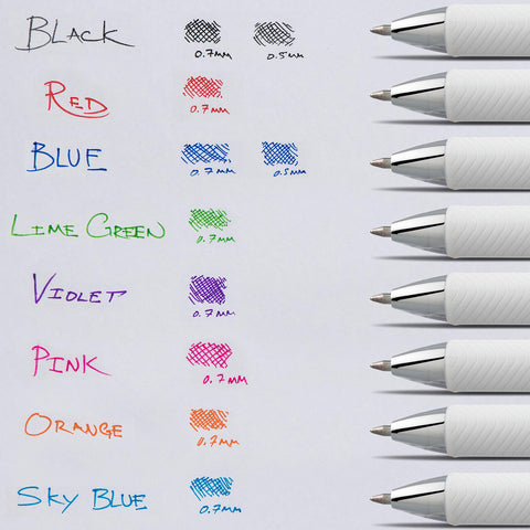Pentel EnerGel Pearl Deluxe RTX Retractable Liquid Gel Pen, (0.7mm), Accent, Blue Ink, 2 Pack (BL77WBP2C)