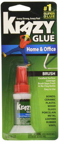 Krazy Glue Home and Office Brush-On Glue, 0.18 oz (Pack of 6)