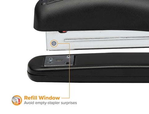 Bostitch Office Ergonomic 20 Sheet Desktop Stapler, Black, 2-Pack