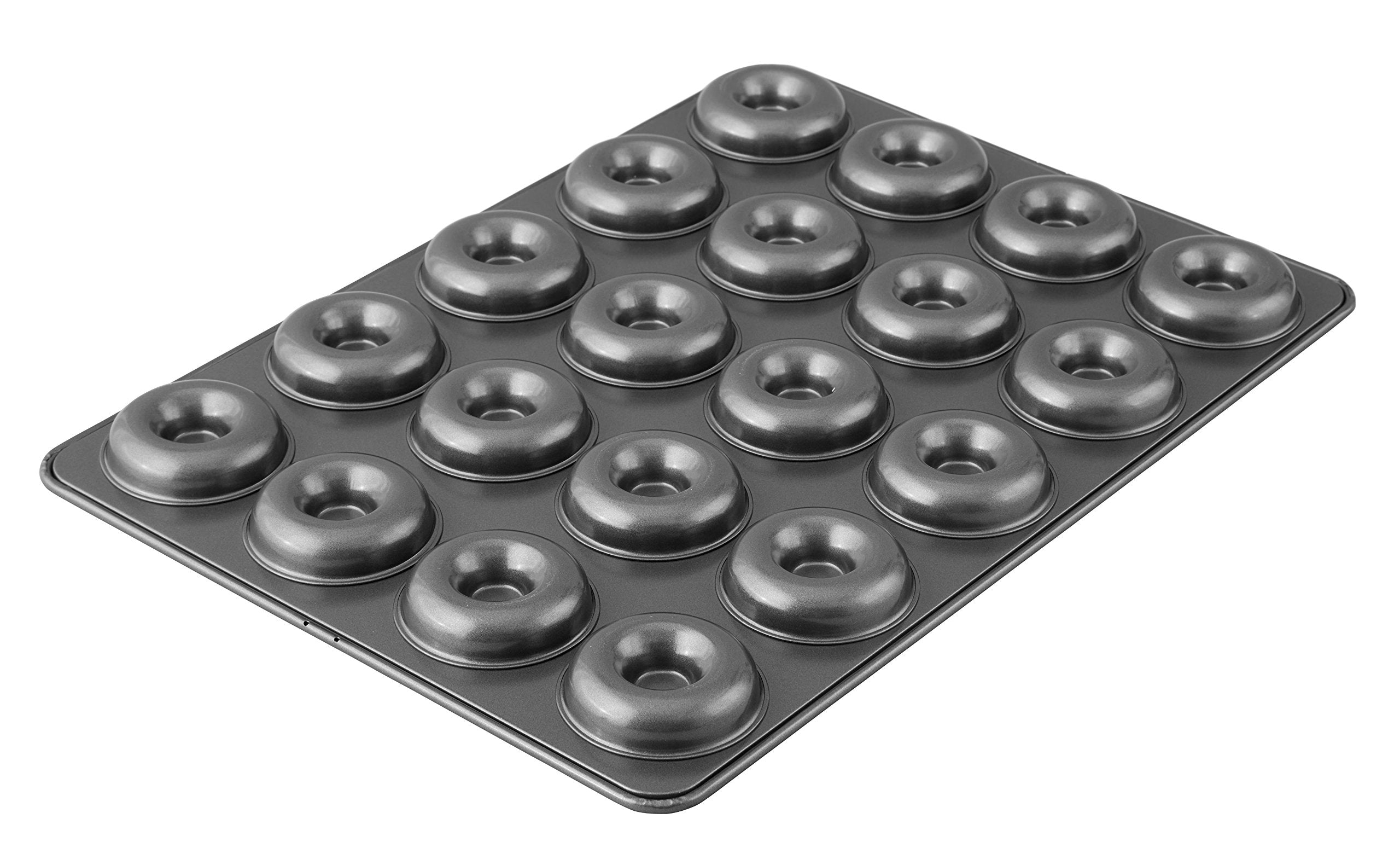 Wilton Perfect Results Non-Stick Donut Pan, 20-Cavity Donut Baking Pan, Steel