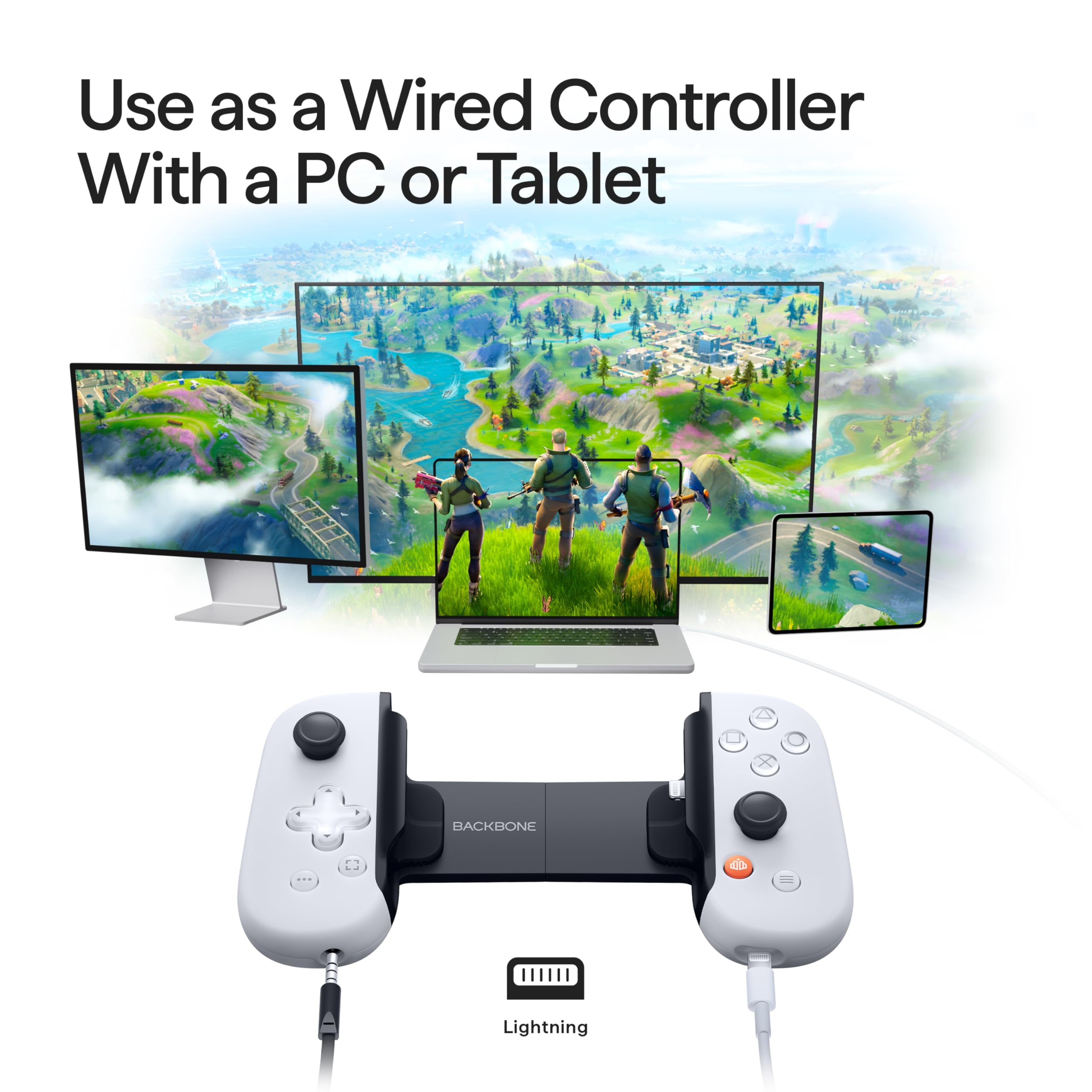 BACKBONE One Mobile Gaming Controller for iPhone 14 & Older (PlayStation Edition) Lightning - 2nd Gen - Phone Controller, Play Xbox, PlayStation & More (With 3 Months of Apple Arcade Access)