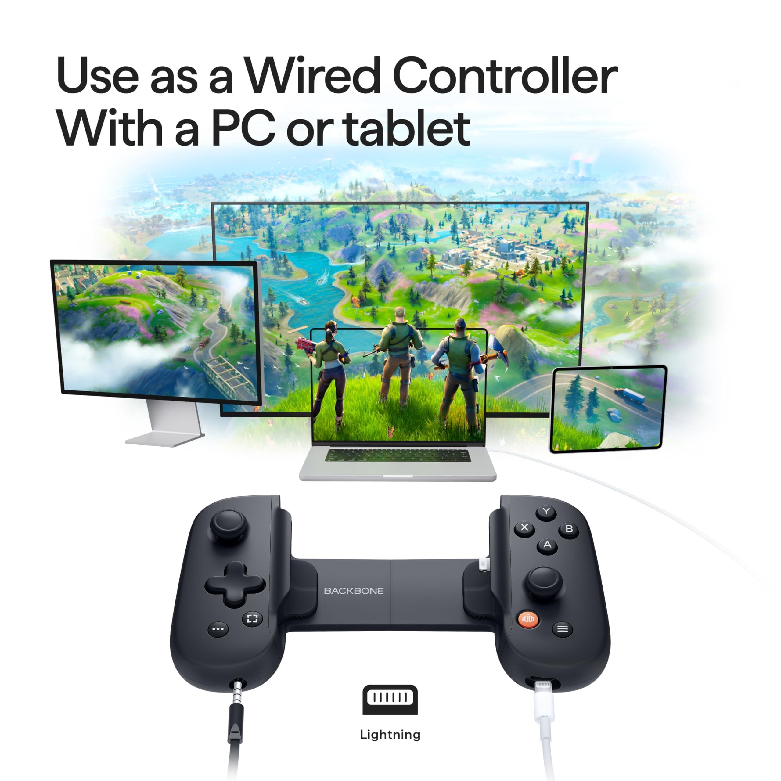 BACKBONE One Mobile Gaming Controller for iPhone 14 & Older (Lightning) 2nd Gen, Phone Controller, Play Xbox, PlayStation, PC, App Games & More (With 3 Months of Apple Arcade Access)