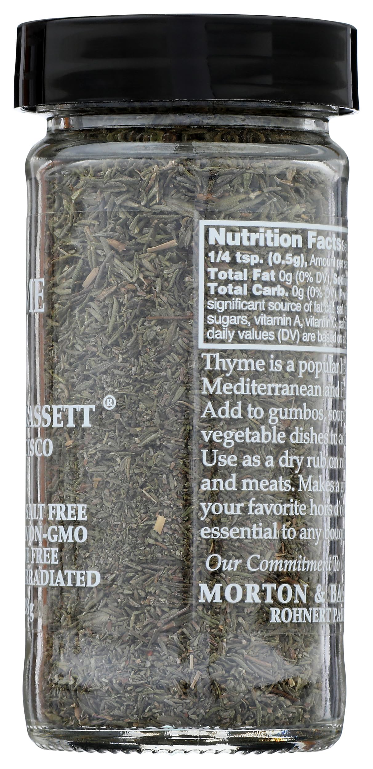 Morton & Bassett Thyme, 1 oz – Non-GMO, Salt-Free, Fragrant Herb for Roasts, Soups & Mediterranean Dishes