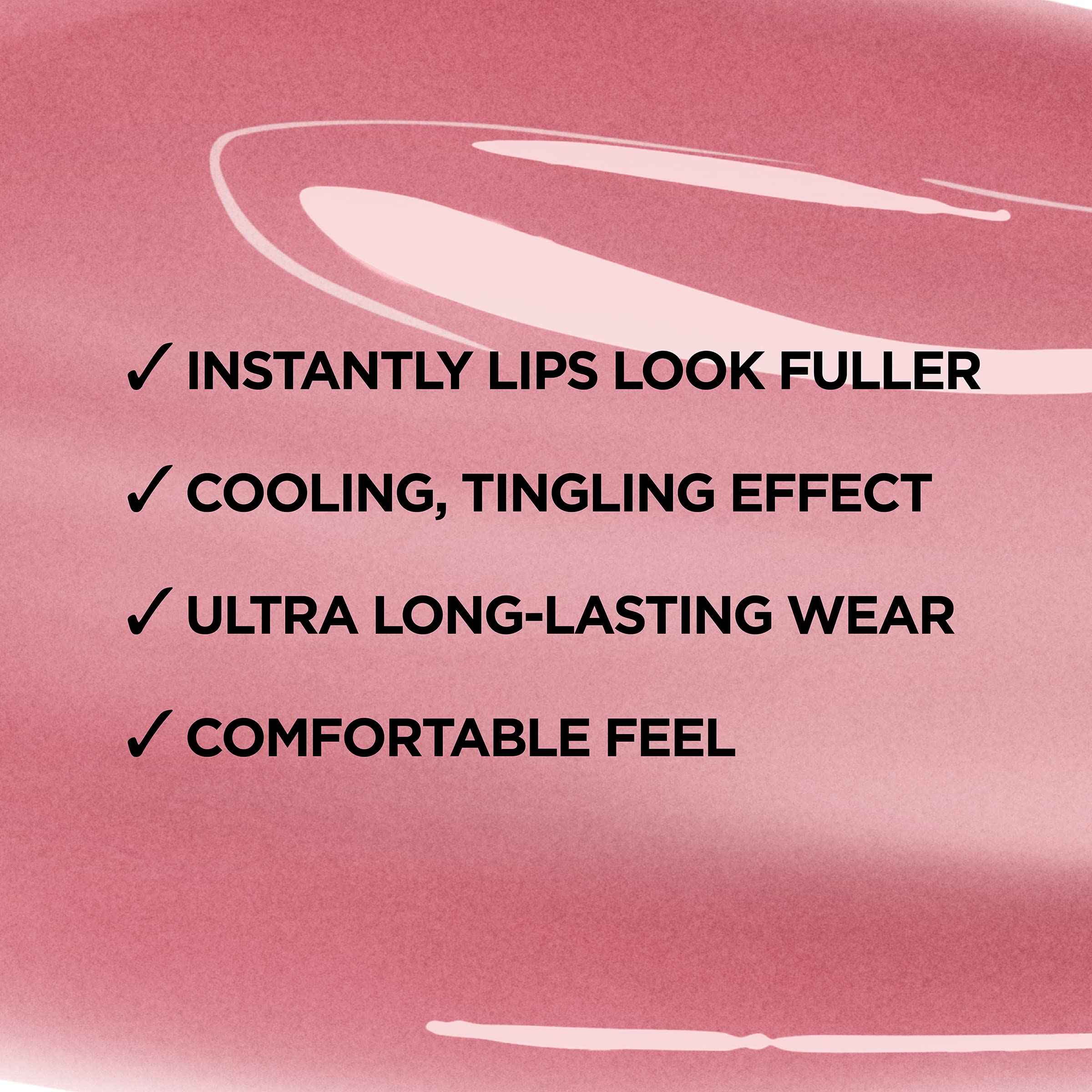 L'Oreal Paris Infallible Pro Gloss Plump Lip Gloss with Hyaluronic Acid, Long Lasting Plumping Shine, Lips Look Instantly Fuller and More Plump, Ruby Sheen, 0.21 fl. oz.