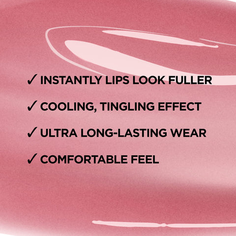 L'Oreal Paris Infallible Pro Gloss Plump Lip Gloss with Hyaluronic Acid, Long Lasting Plumping Shine, Lips Look Instantly Fuller and More Plump, Ruby Sheen, 0.21 fl. oz.