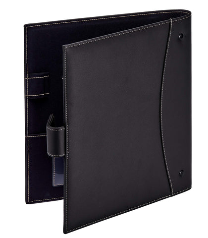 It's Academic Executive Faux Leather Portfolio Folder, Black