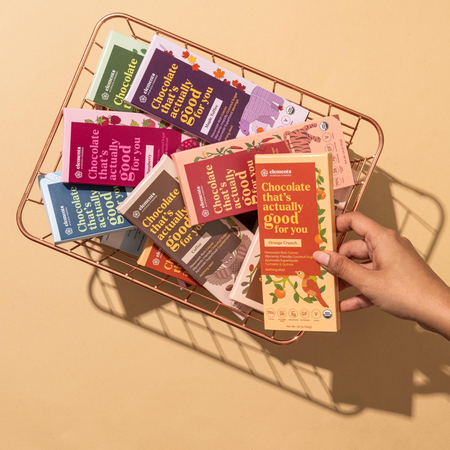 Elements Truffles Sea Salt Flavoured Dark Chocolate Bar| Ayurvedic, Vegan & Gluten Free | No Refined Sugar & Artificial Flavours | Enriched with Cocoa, Coconut Sugar & Turmeric 50g