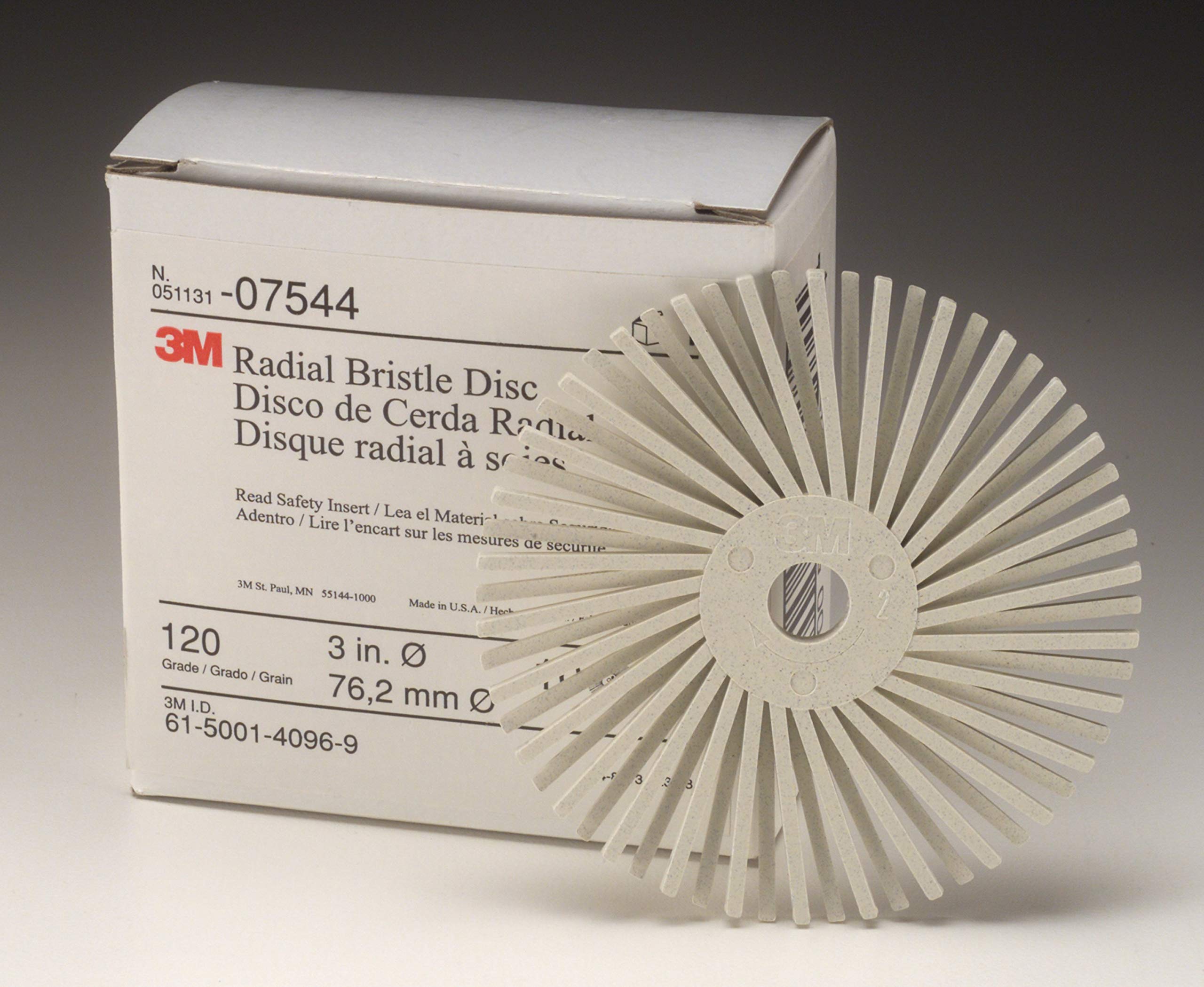3M Radial Bristle Disc, 3/4 in x 1/16 in 80, Pack of 48