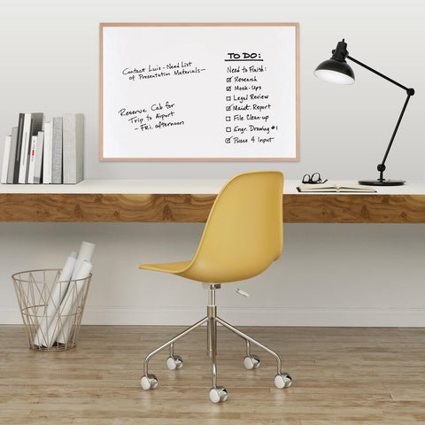 Quartet Whiteboard, 17" x 23" Dry Erase Board, White Board, Oak Finish Frame (35-380372Q)