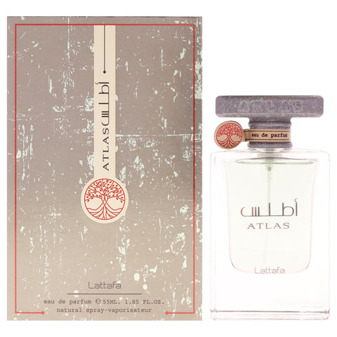 Lattafa Atlas Eau de Parfum Spray for Unisex, 1.85 Ounce
