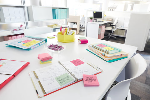 Post-it Pop-up Notes, 6 Sticky Note Pads, 3 x 3 in., School Supplies, Office Products, Accordion Sticky Notes Work with Pop-Up Note Dispenser, Beachside Café Collection