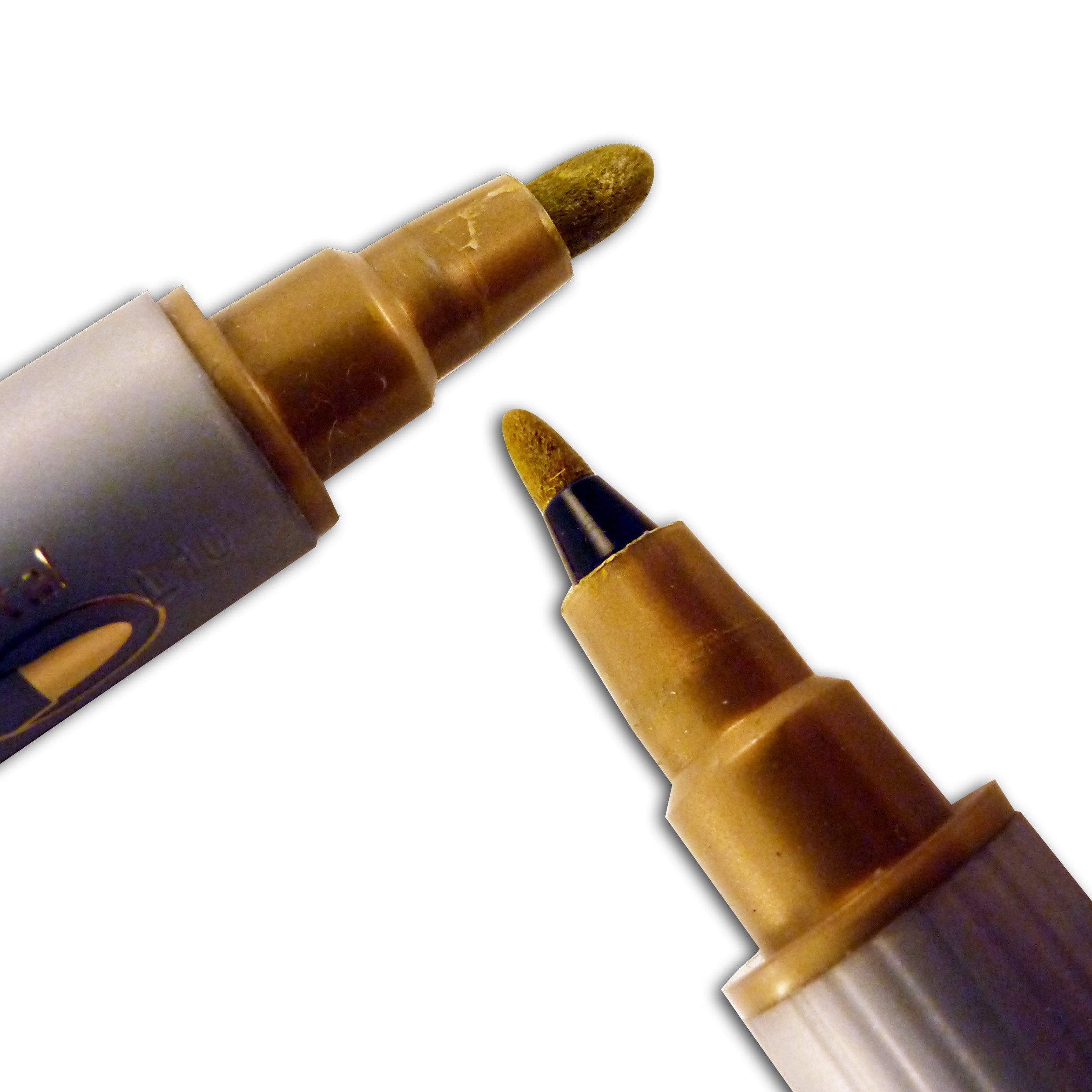 Kuretake Zig Memory System Twin Marker, Writer Metallic Colors, Gold (MS-8400-101)