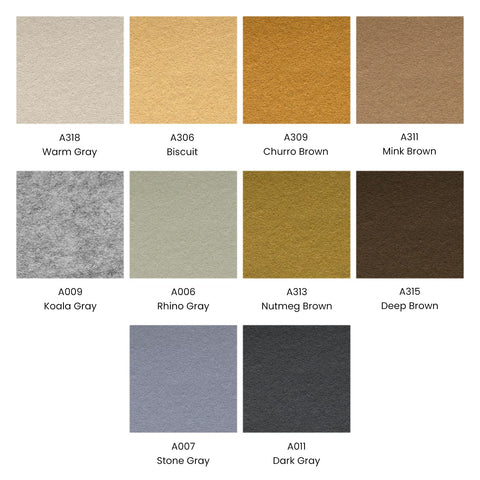 Arteza Craft Felt Sheets, Set of 50, 8.3 x 11.8 inches, 10 Brown and Gray Tones, 20 Soft and 30 Stiff Non Woven Felt Fabric Squares, 1.5mm and 1.3mm Thick, Sewing Fabric for DIY Projects