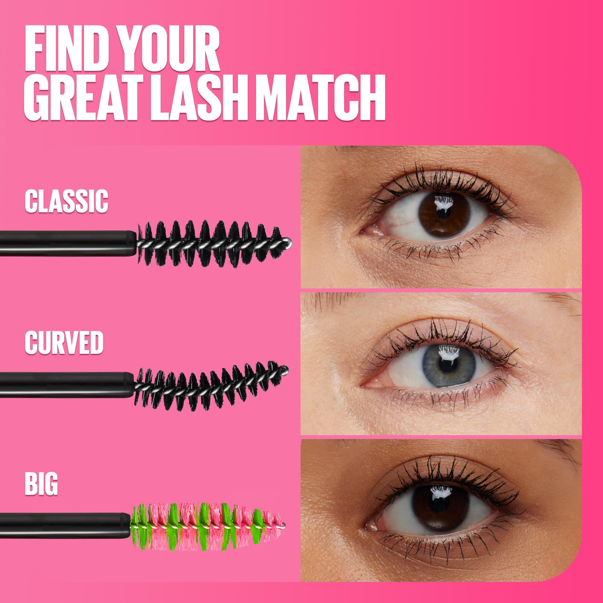 Maybelline Great Lash Lots Of Lashes Washable Mascara, Volumizing, Thickening and Curling Mascara, Very Black, 1 Count
