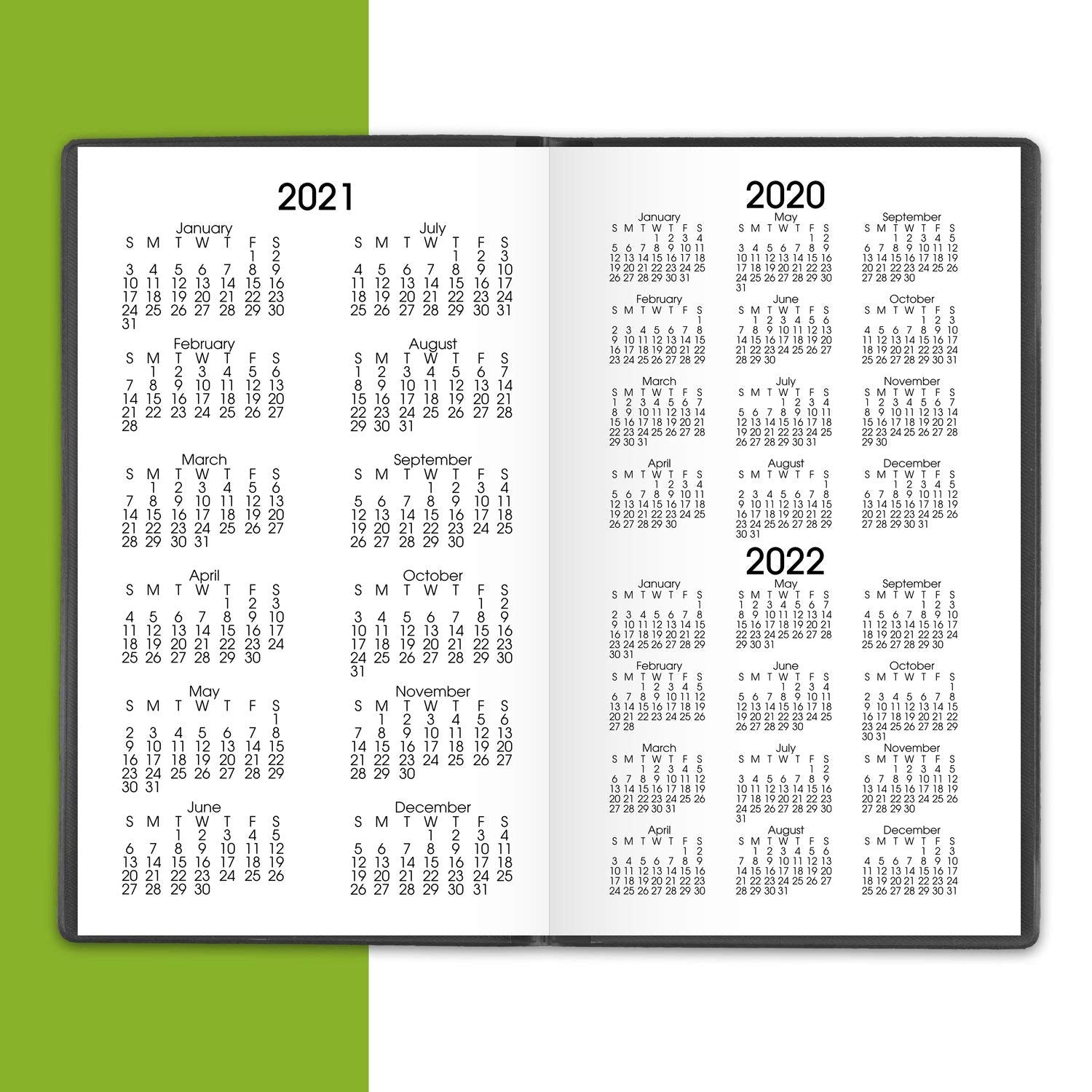 2021 Pocket Calendar by AT-A-GLANCE, Monthly Planner, 3-1/2" x 6", Pocket Size, DayMinder, Black (SK530021)