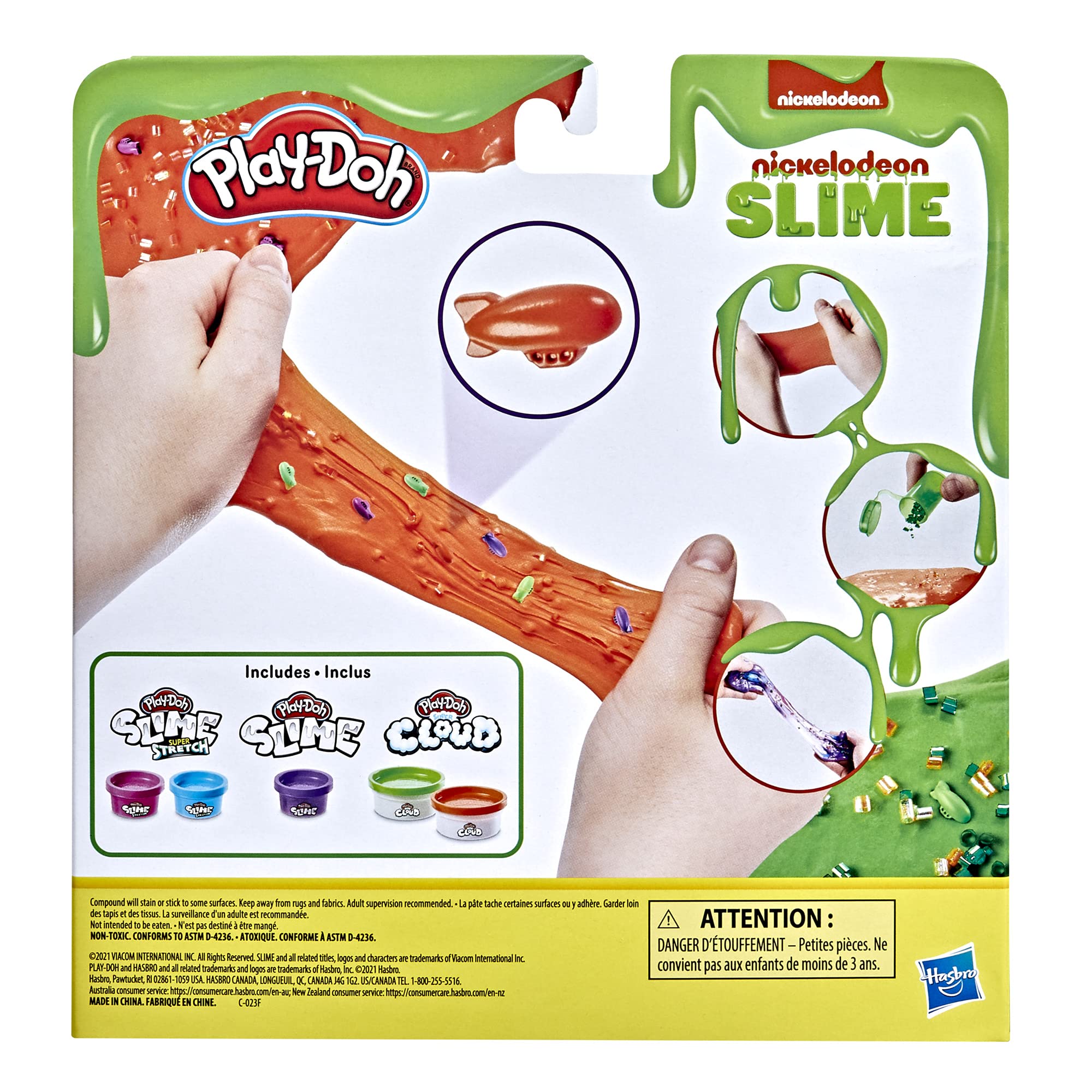 Play-Doh Nickelodeon Slime Rockin' Mix-ins Kit for Kids 4 Years and Up with 5 Colors and 3 Mix-in Bead Varieties, Non-Toxic