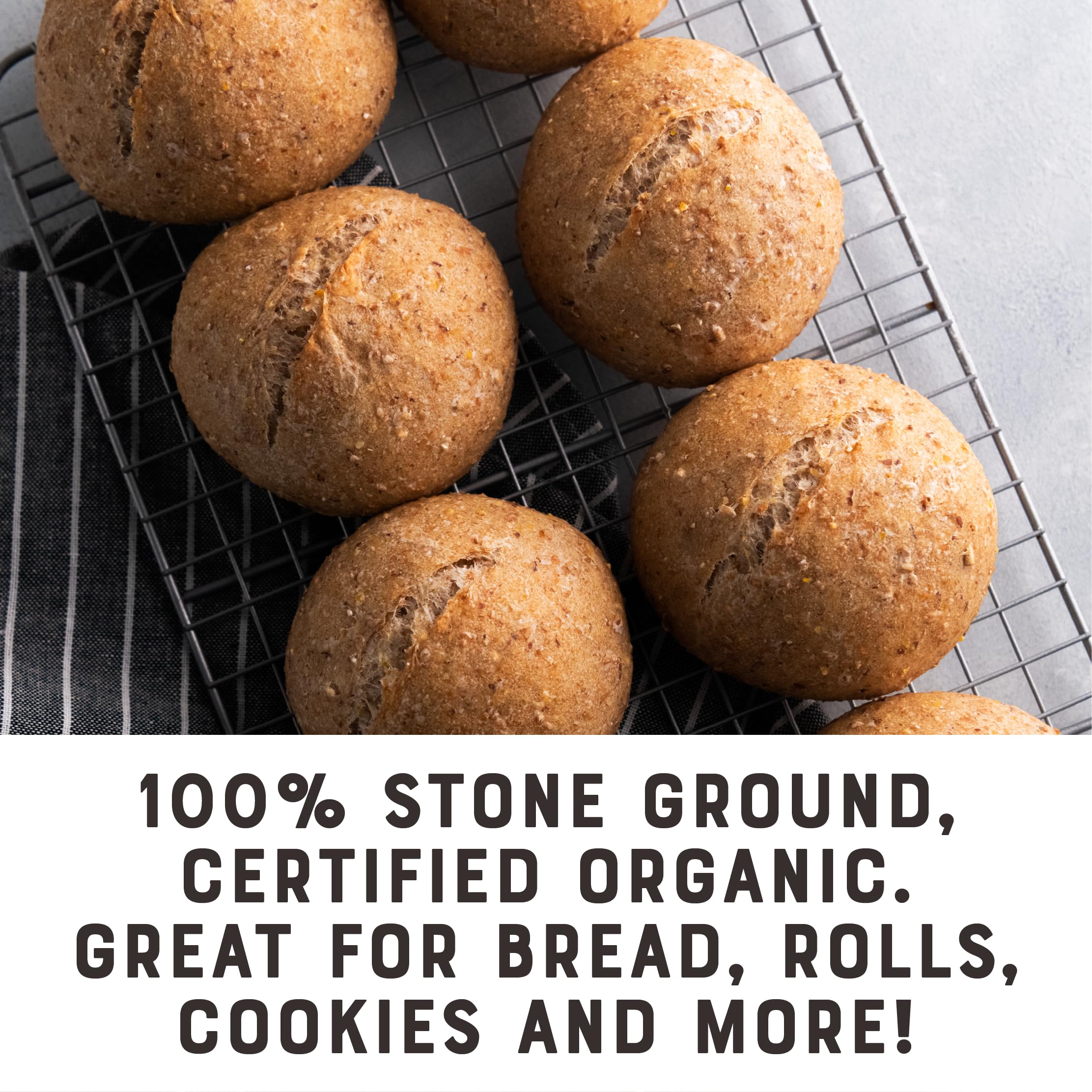Bob's Red Mill Organic Whole Wheat Flour, 5lb (Pack of 1) - Non GMO, Whole Grain, Vegan, Kosher