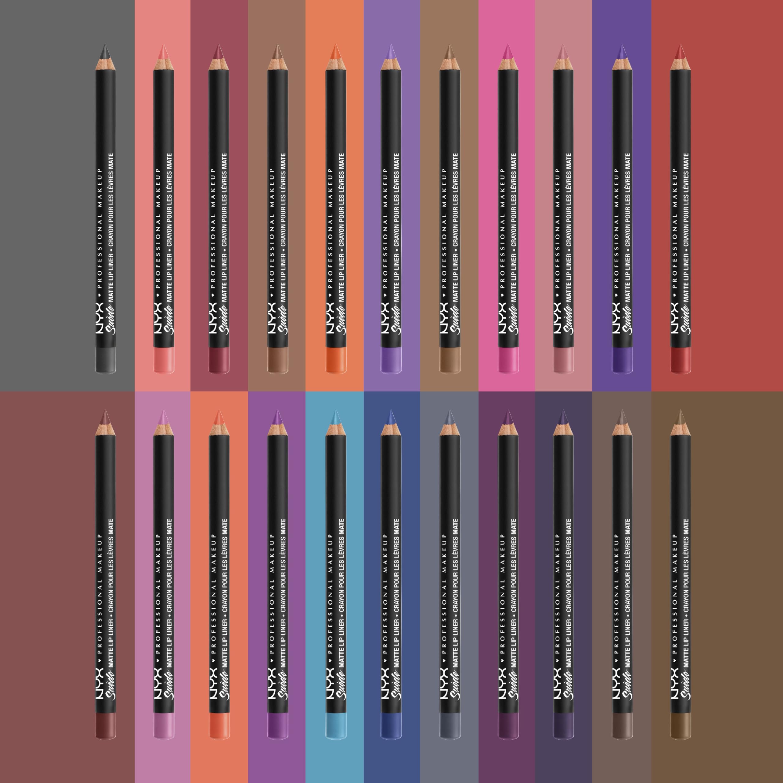 NYX PROFESSIONAL MAKEUP Suede Matte Lip Liner, Velvety-Smooth, Long-Lasting Formula For A Defined Lip Makeup Look - Maison (Brown)