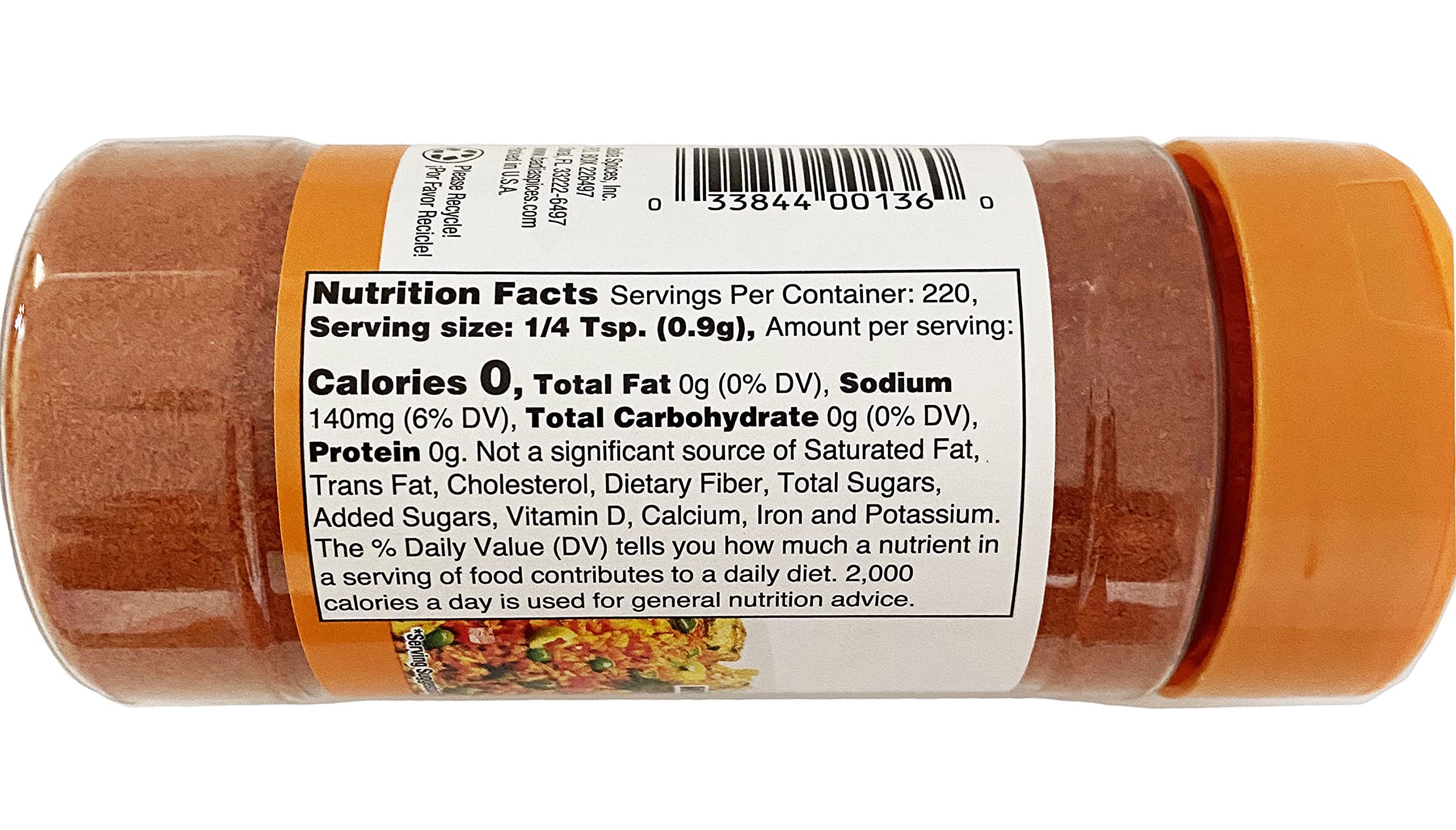 Sazon with Coriander and Annatto - 7 oz - Badia Spices