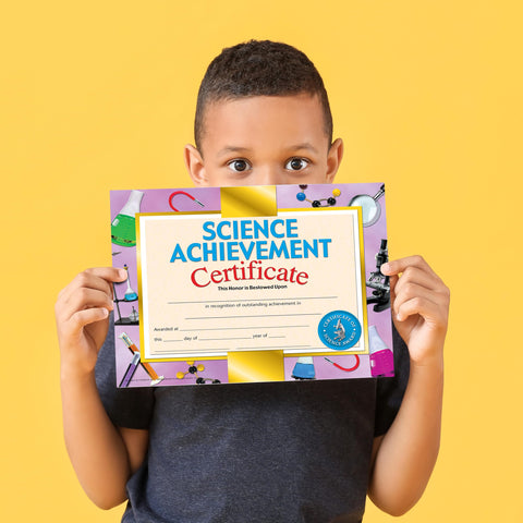 Hayes Science Achievement Certificate, 8.5" x 11", Pack of 30