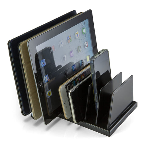 Officemate Medium Standard Sorter, 7 Compartments, Mail Organizer, Charging Station, Electronics Organizer for Multiple Devices, iPhone, iPad, Cell Phone, Kindle, Tablets, Black (21212)